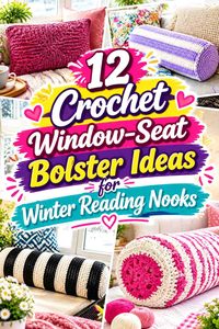 13 Crochet Window-Seat Bolster Ideas for Winter Reading Nooks