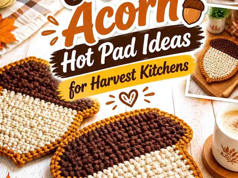 13 Crochet Acorn Hot Pad Ideas for Harvest Kitchens