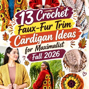 15 Crochet Faux-Fur Trim Cardigan Ideas for Maximalist Fall 2026