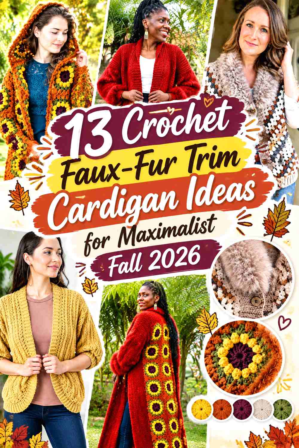 15 Crochet Faux-Fur Trim Cardigan Ideas for Maximalist Fall 2026