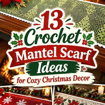 13 Crochet Mantel Scarf Ideas for Cozy Christmas Decor