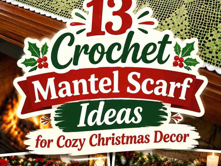 13 Crochet Mantel Scarf Ideas for Cozy Christmas Decor