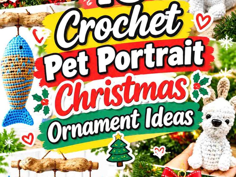 17 Crochet Pet Portrait Christmas Ornament Ideas