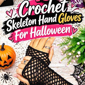 13 Crochet Skeleton Hand Glove Ideas for Halloween