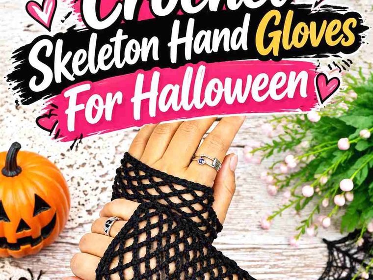 13 Crochet Skeleton Hand Glove Ideas for Halloween