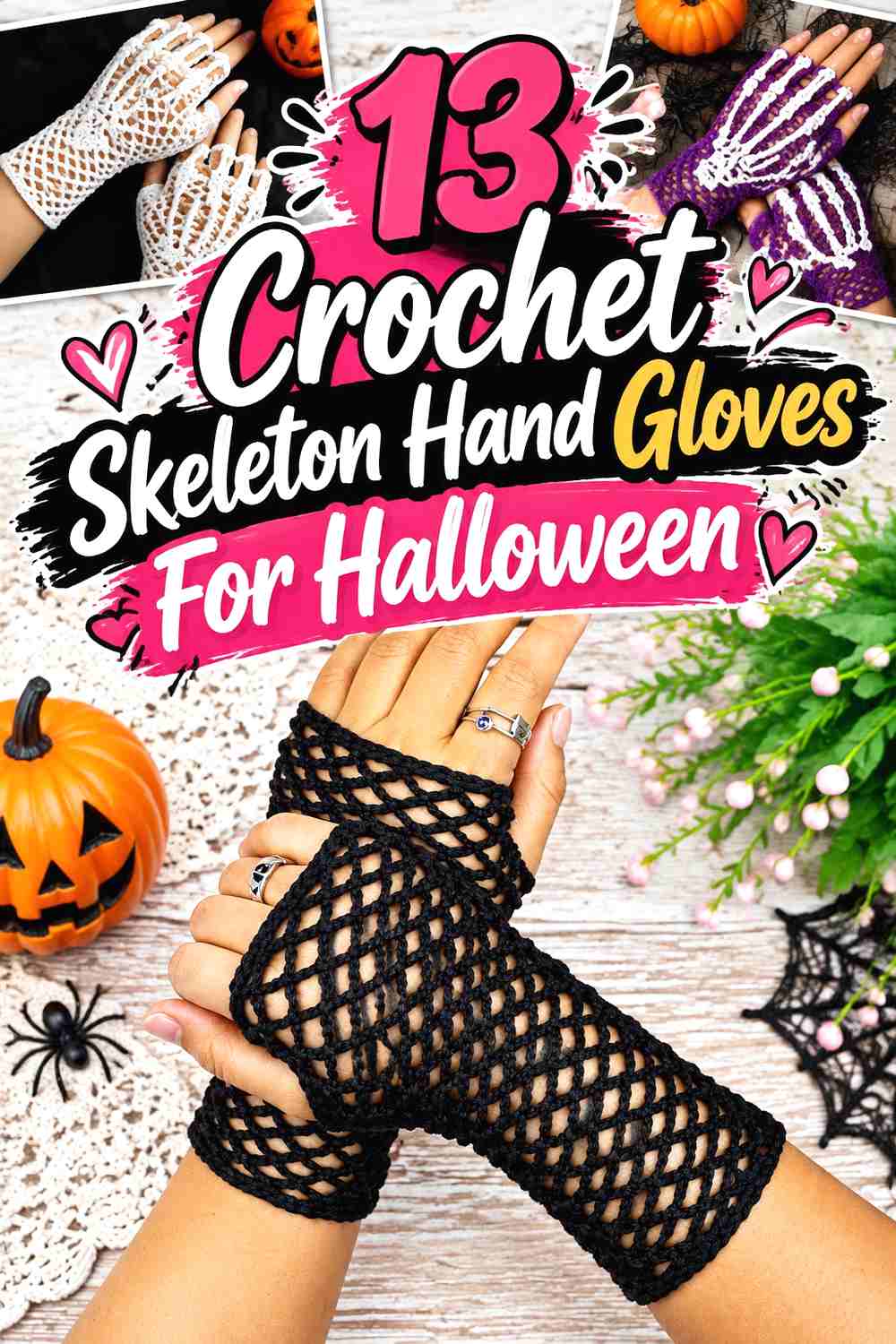 13 Crochet Skeleton Hand Glove Ideas for Halloween