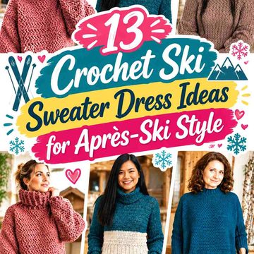 14 Crochet Ski Sweater Dress Ideas for Après-Ski Style