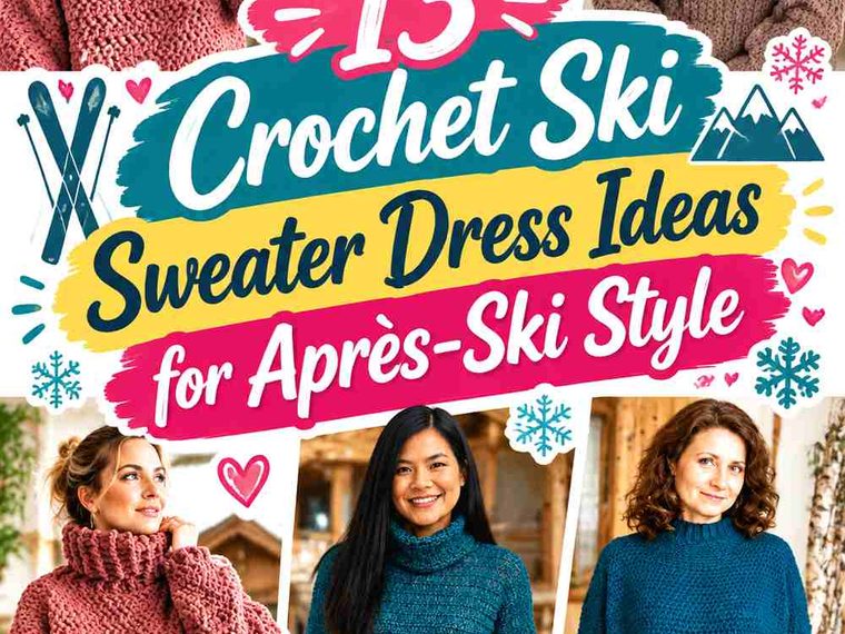 14 Crochet Ski Sweater Dress Ideas for Après-Ski Style