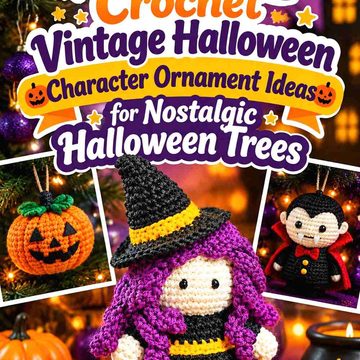 13 Crochet Vintage Halloween Character Ornament Ideas for Nostalgic Halloween Trees