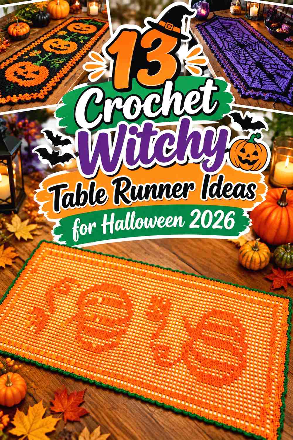 13 Crochet Witchy Table Runner Ideas for Halloween 2026