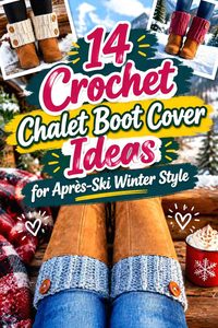14 Crochet Chalet Boot Cover Ideas for Après-Ski Winter Style