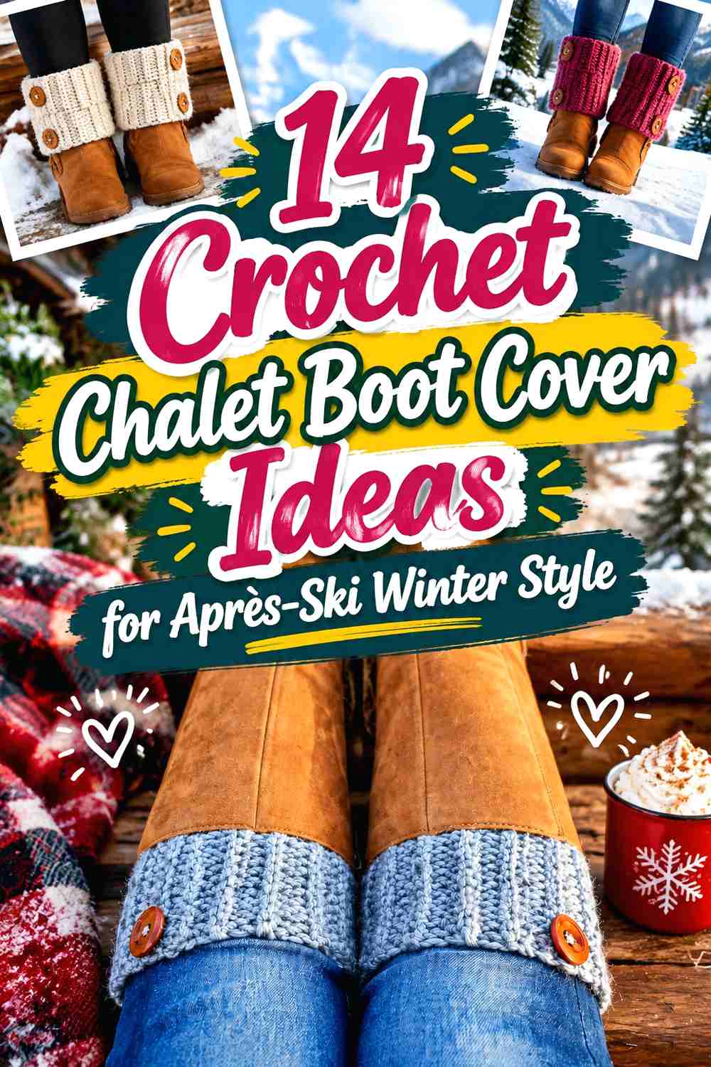 14 Crochet Chalet Boot Cover Ideas for Après-Ski Winter Style