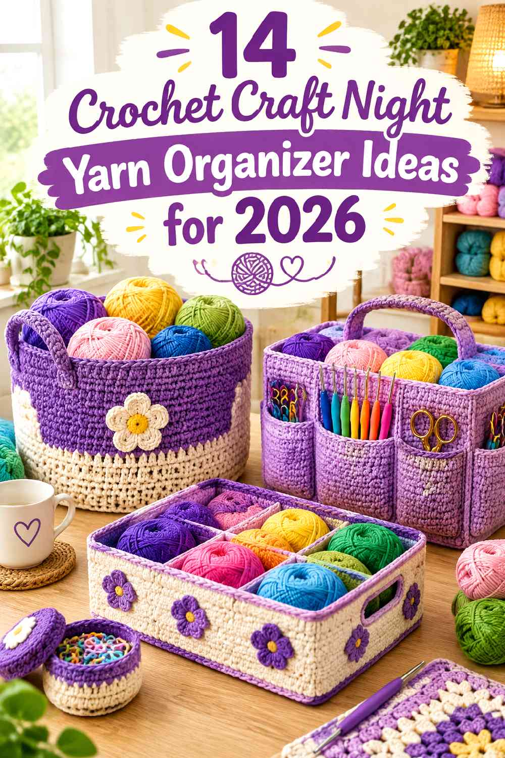 14 Crochet Craft Night Yarn Organizer Ideas for 2026