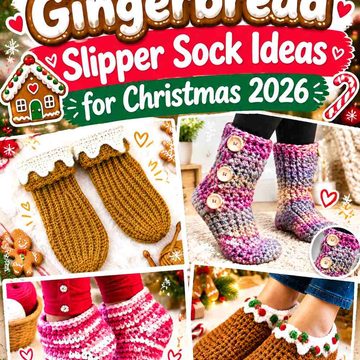 15 Crochet Gingerbread Slipper Sock Ideas for Christmas 2026