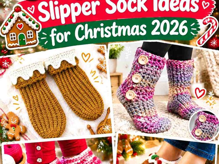15 Crochet Gingerbread Slipper Sock Ideas for Christmas 2026