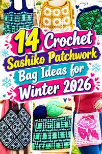 18 Crochet Sashiko Patchwork Bag Ideas for Winter 2026