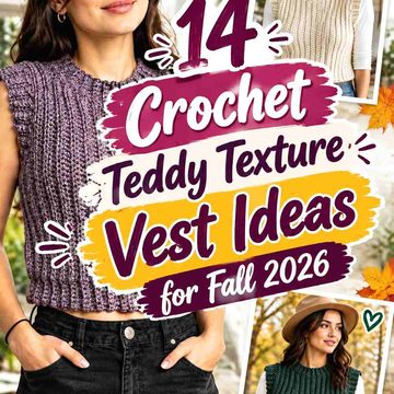 14 Crochet Teddy Texture Vest Ideas for Fall 2026