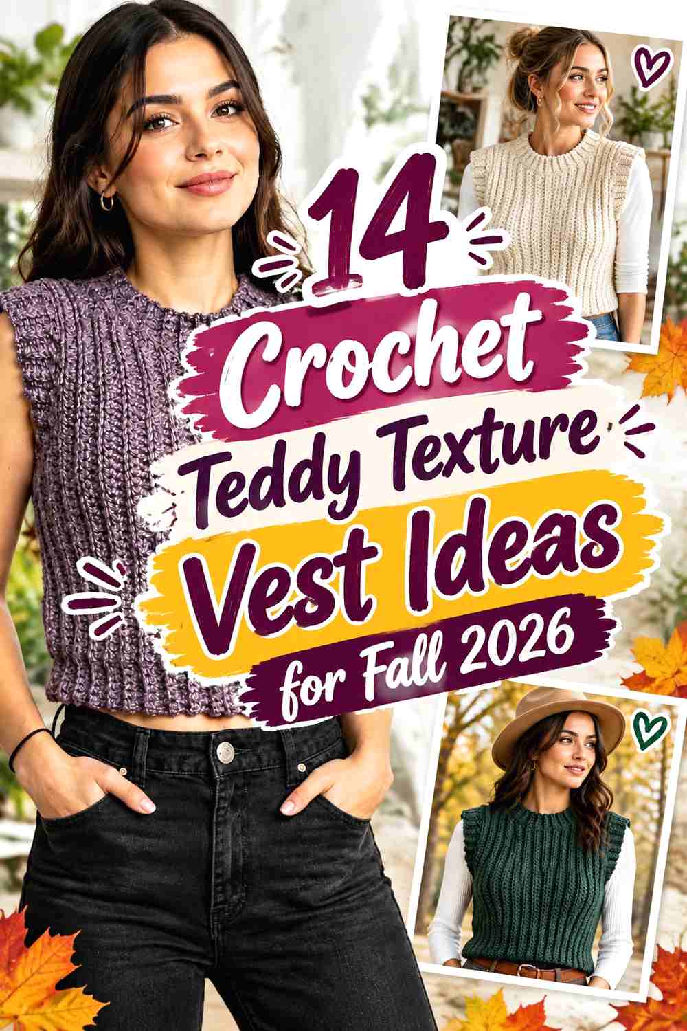 14 Crochet Teddy Texture Vest Ideas for Fall 2026