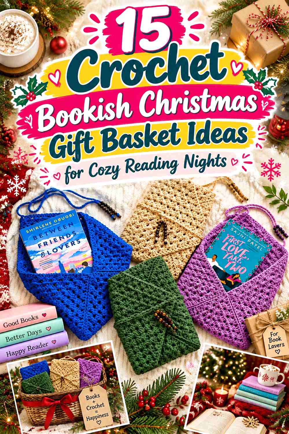 15 Crochet Bookish Christmas Gift Basket Ideas for Cozy Reading Nights