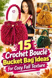 15 Crochet Bouclé Bucket Bag Ideas for Cozy Fall Texture