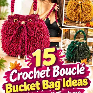 15 Crochet Bouclé Bucket Bag Ideas for Cozy Fall Texture