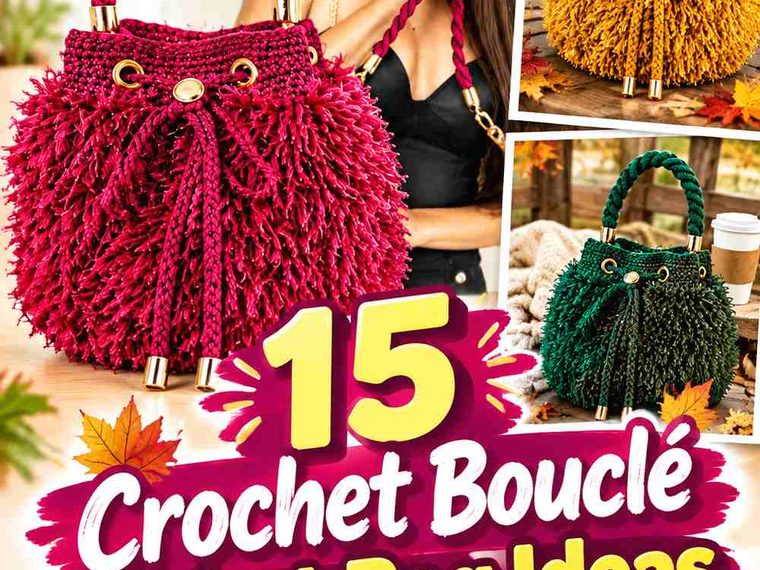 15 Crochet Bouclé Bucket Bag Ideas for Cozy Fall Texture
