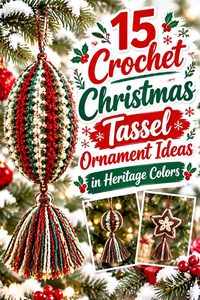 15 Crochet Christmas Tassel Ornament Ideas in Heritage Colors