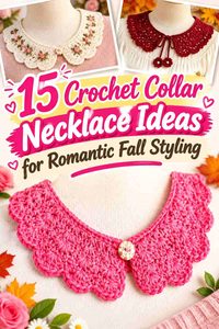 15 Crochet Collar Necklace Ideas for Romantic Fall Styling