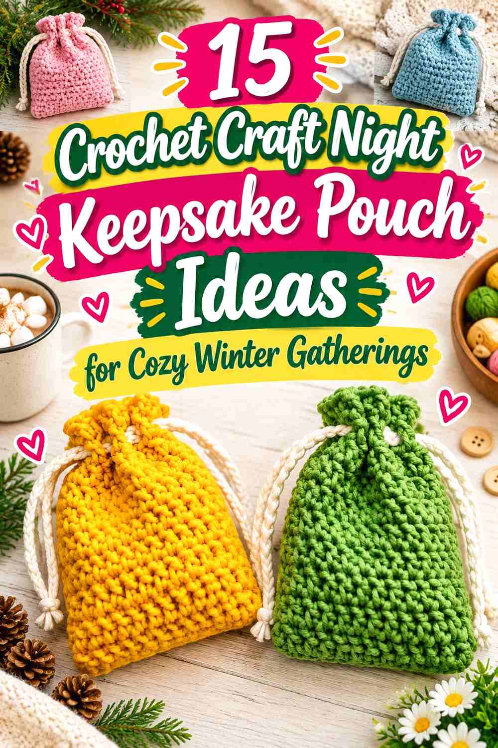 15 Crochet Craft Night Keepsake Pouch Ideas for Cozy Winter Gatherings