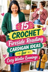 15 Crochet Fireside Reading Cardigan Ideas for Cozy Winter Evenings