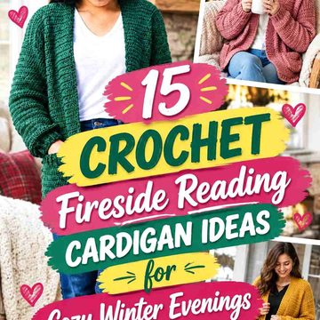 15 Crochet Fireside Reading Cardigan Ideas for Cozy Winter Evenings