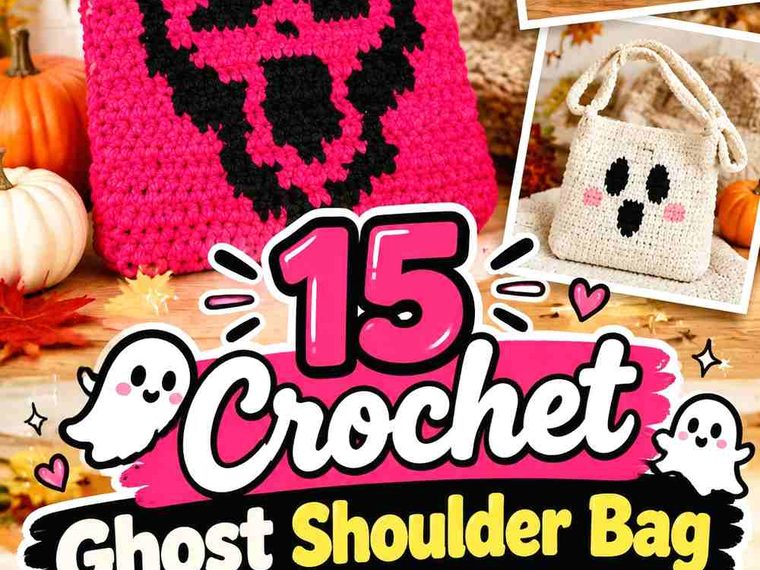 15 Crochet Ghost Shoulder Bag Ideas for Spooky-Cute Fall Style