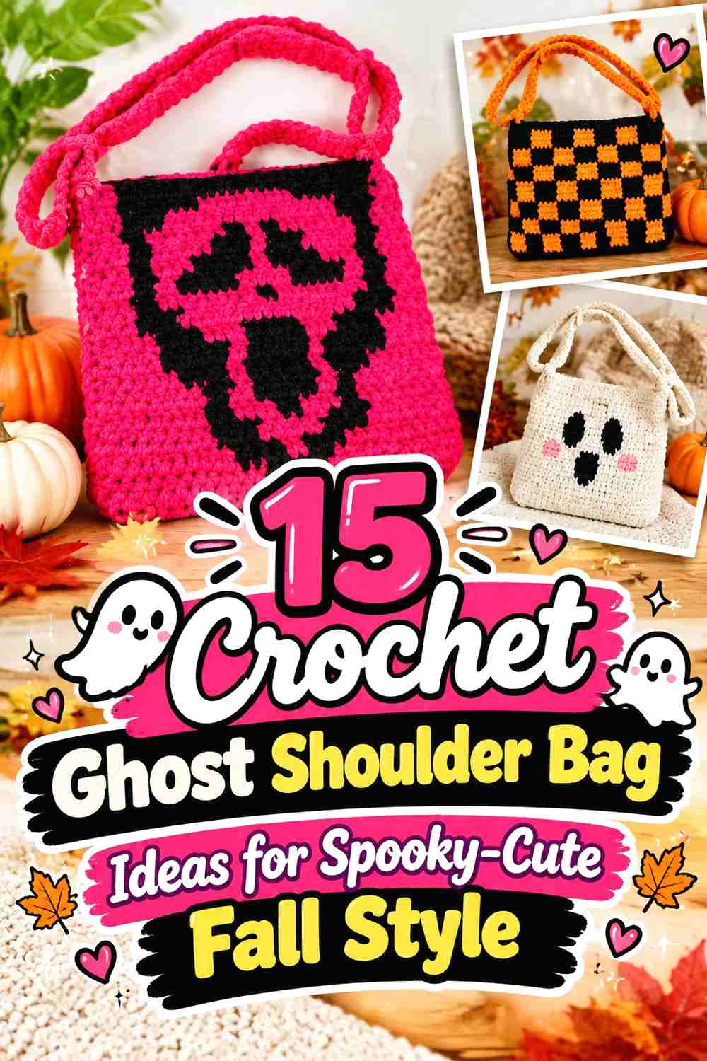 15 Crochet Ghost Shoulder Bag Ideas for Spooky-Cute Fall Style