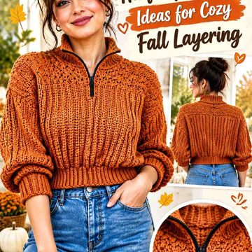 15 Crochet Half-Zip Pullover Ideas for Cozy Fall Layering
