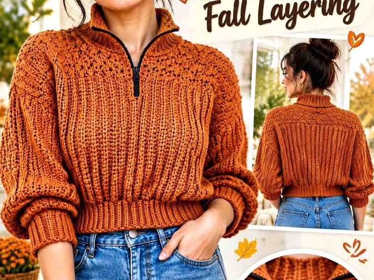15 Crochet Half-Zip Pullover Ideas for Cozy Fall Layering