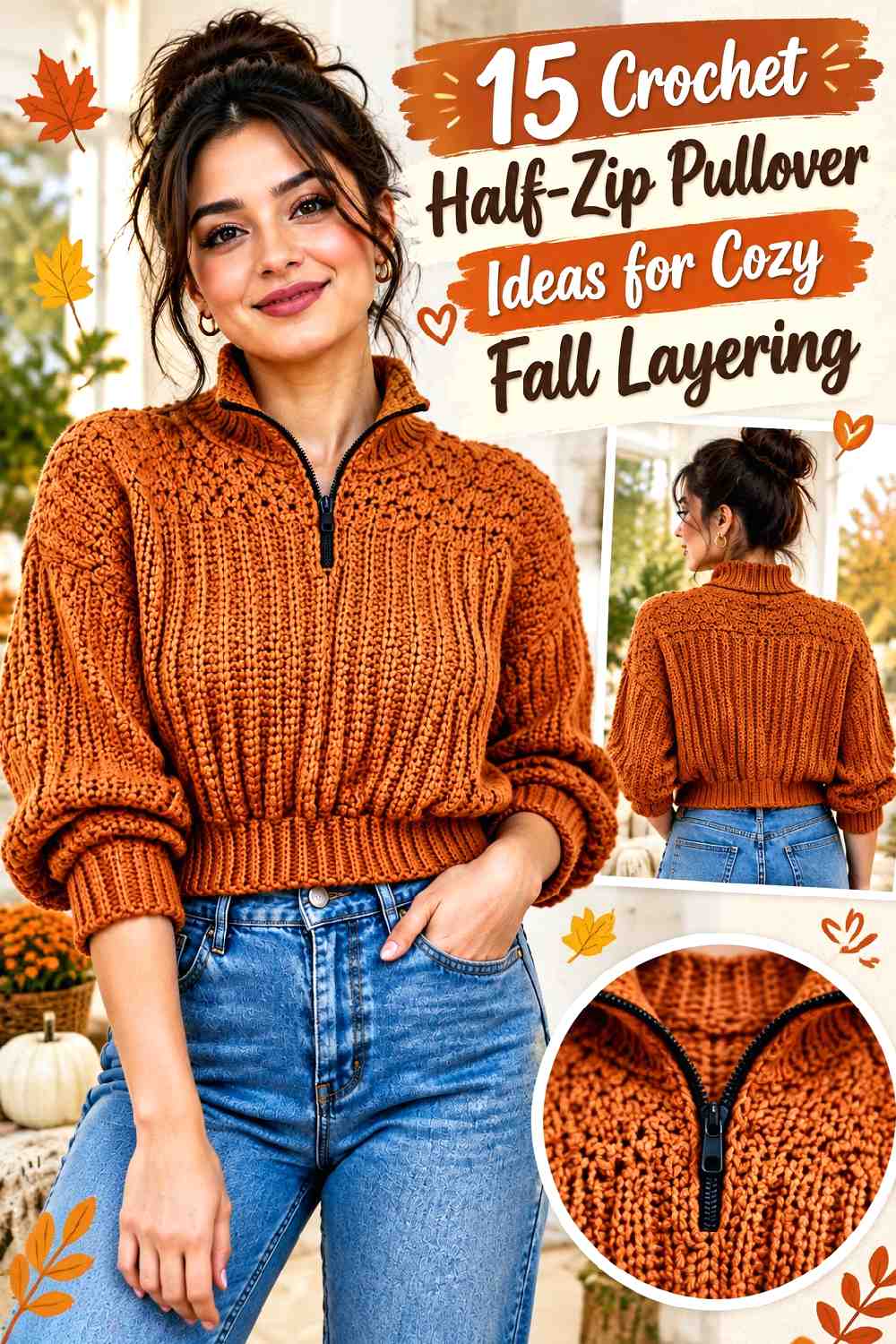 15 Crochet Half-Zip Pullover Ideas for Cozy Fall Layering