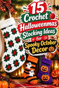 15 Crochet Halloweenmas Stocking Ideas for Spooky October Decor