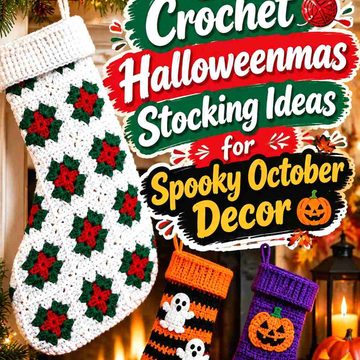 15 Crochet Halloweenmas Stocking Ideas for Spooky October Decor