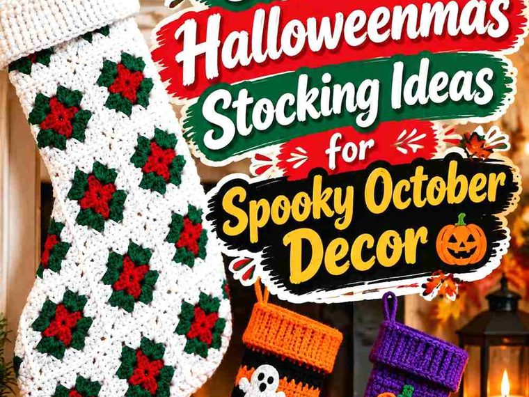 15 Crochet Halloweenmas Stocking Ideas for Spooky October Decor