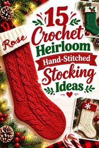 15 Crochet Heirloom Hand-Stitched Stocking Ideas