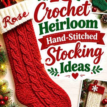 15 Crochet Heirloom Hand-Stitched Stocking Ideas