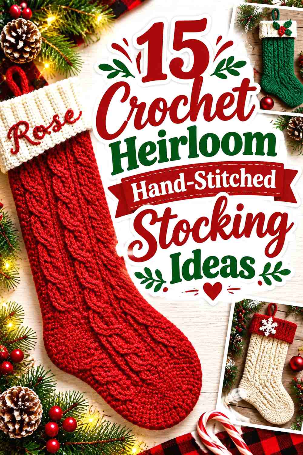 15 Crochet Heirloom Hand-Stitched Stocking Ideas