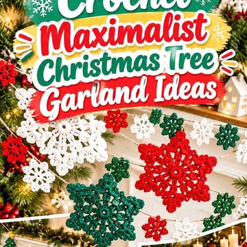 15 Crochet Maximalist Christmas Tree Garland Ideas