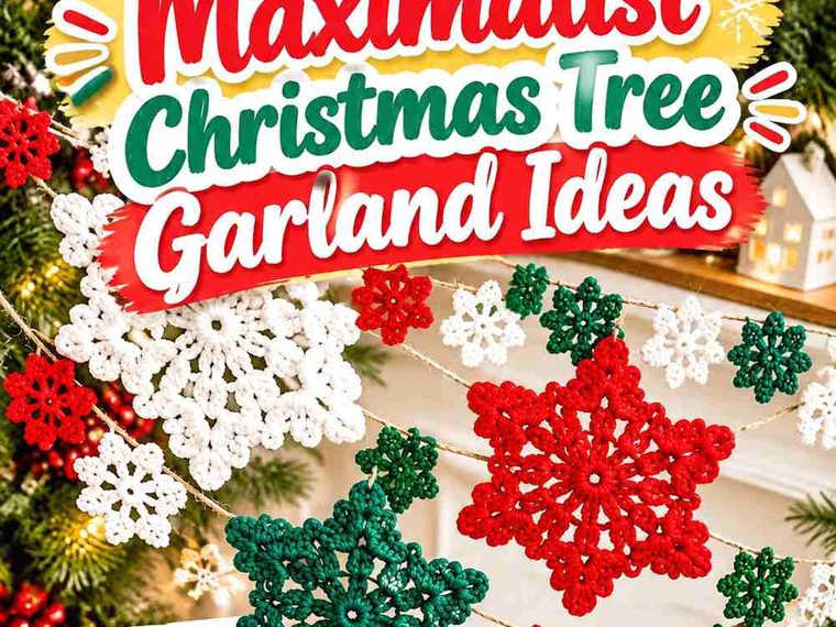 15 Crochet Maximalist Christmas Tree Garland Ideas