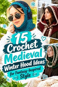 15 Crochet Medieval Winter Hood Ideas for Fantasy-Inspired Style