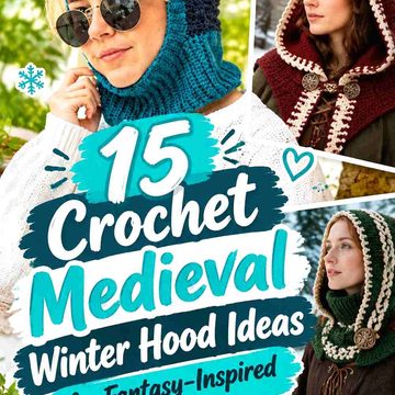 15 Crochet Medieval Winter Hood Ideas for Fantasy-Inspired Style