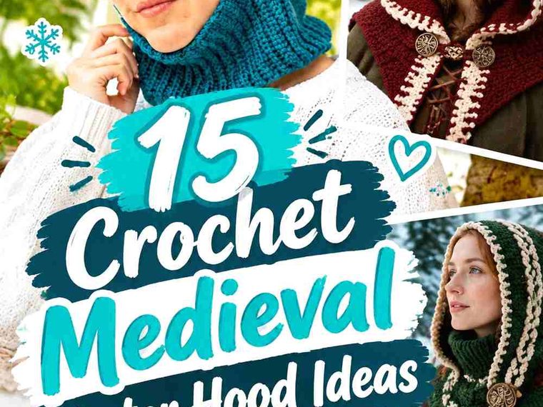 15 Crochet Medieval Winter Hood Ideas for Fantasy-Inspired Style