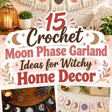 15 Crochet Moon Phase Garland Ideas for Witchy Home Decor