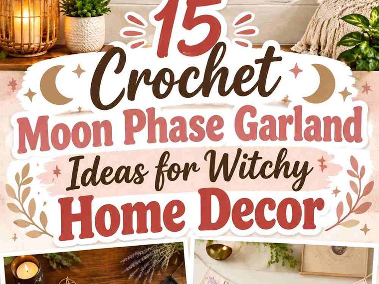 15 Crochet Moon Phase Garland Ideas for Witchy Home Decor
