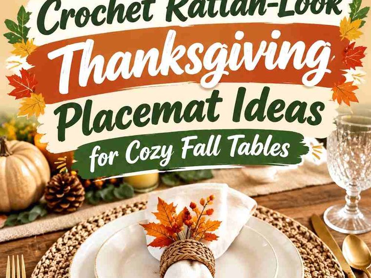 15 Crochet Rattan-Look Thanksgiving Placemat Ideas for Cozy Fall Tables